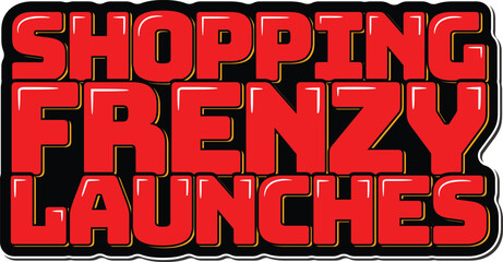 Dynamic lettering vector design capturing the frenzy and excitement of Black Friday shopping