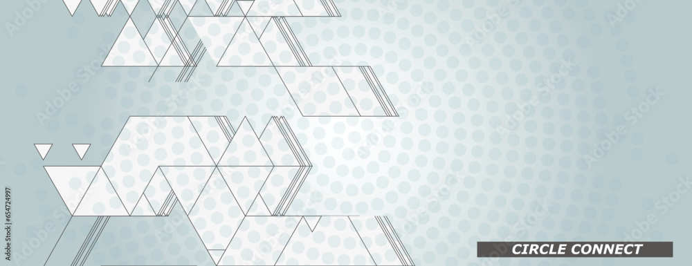 Poster Abstract background with geometric shapes and hexagon pattern. Modern shapes polygon structure. Vector illustration. Science design