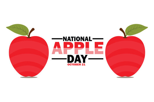 National Apple Day. Vector illustration. October 21. for poster, banner, greeting card - Powered by Adobe
