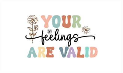 Retro Mental Health Quotes Design, Motivational Quotes SVG Design, Mental health Svg Design