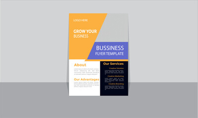 vector vertical business flyer template