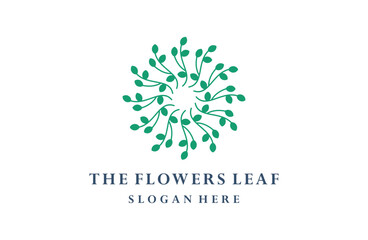 Flower logo. Vector icon logo template luxury design