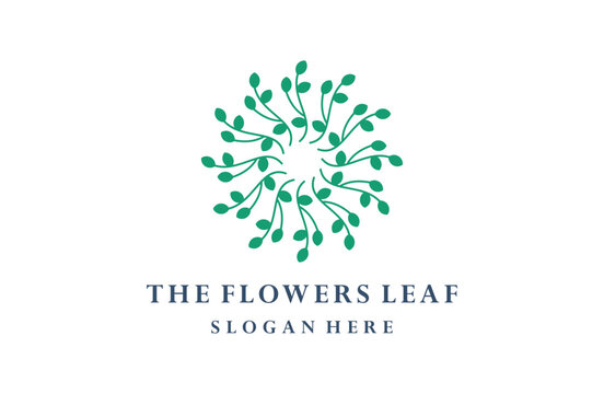 Flower logo. Vector icon logo template luxury design