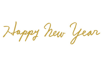 Happy New Year 　手書き文字　筆記体　英語　年賀状