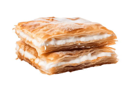 Delicious and Crispy Pastry Isolated on Transparent Background.