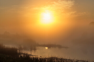 Obraz premium sunrise over the river