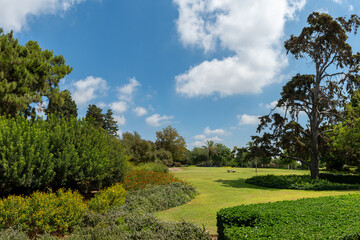 The beautiful landscaped park Ramat Hanadiv near Zichron Yaakov, Israel. 
