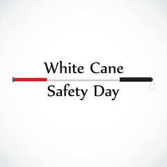 Vector illustration of White Cane Safety Day banner