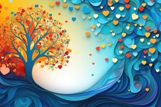 Abstract Background for World Kindness Day