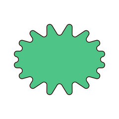 Speech bubble in the form of a spot. Decorative abstract geometric element.