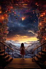 Fototapeta premium Fantasy surrealism - a world where anything is possible