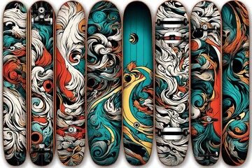 Best skateboard deck designs. Horror skateboard deck design. Skateboard designs. 