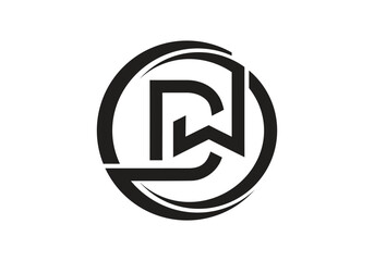 Initial monogram letter DW logo Design vector Template. DW Letter Logo Design. 
