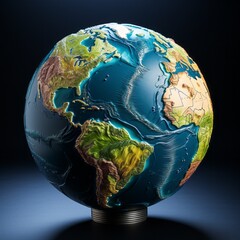3D Render of Planet Earth - obrazy, fototapety, plakaty