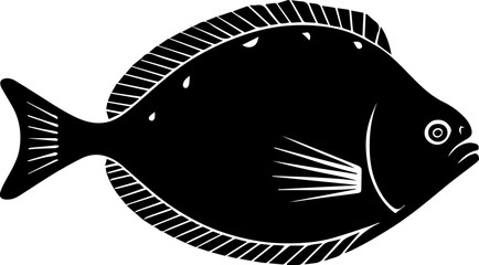 Flounder Fish icon 2 - obrazy, fototapety, plakaty