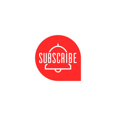 Subscribe speech button icon isolated on transparent background