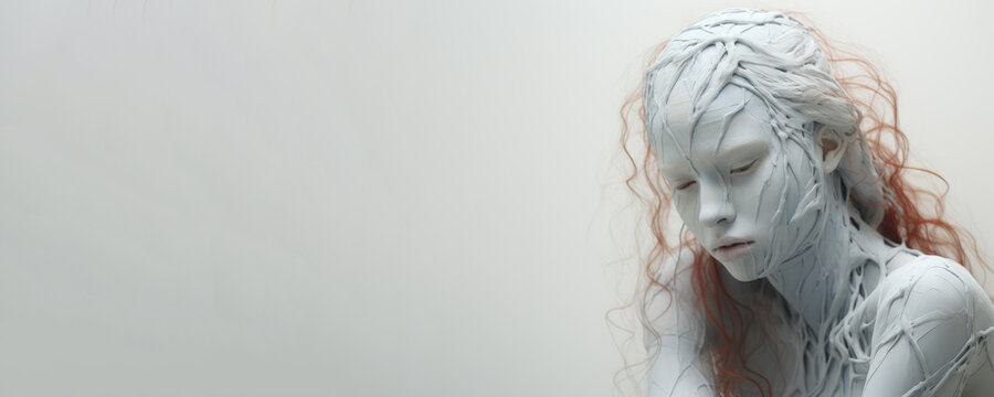 Silent Emotions: Plaster-Coated Artistry, Generative AI