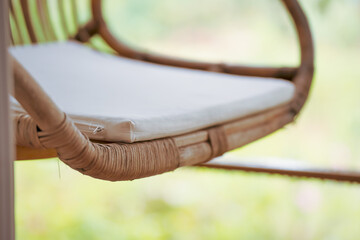 Chair made from rattan Located at the natural terrace.