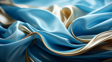 blue silk background HD 8K wallpaper Stock Photographic Image