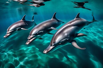 Fototapeta premium closeup of dolphin in the sea