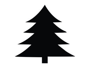 Christmas tree silhouette vector art