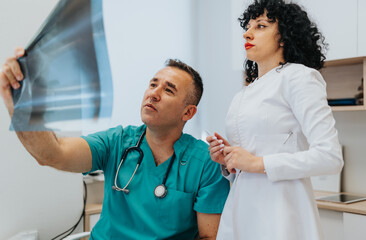 A healthcare professional analyzes test results and advises on diagnosis, treatment, and care for a...