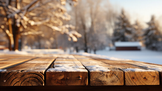 wooden bench in autumn park HD 8K wallpaper Stock Photographic Image