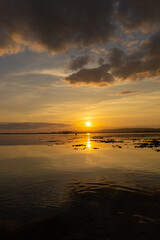 sunset on the sea