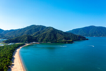 Obraz premium 敦賀湾・松原海水浴場（福井県敦賀市）