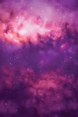 Purple violet nebula in space. Night starry sky. Vector background