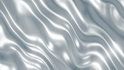 Naklejka premium Liquid chrome waves background, shiny and lustrous metal pattern texture.