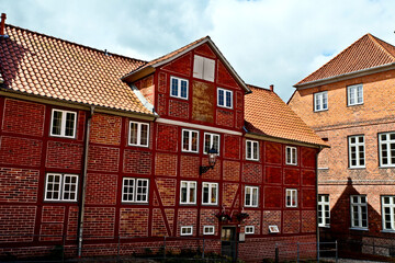 Old half timberd House made of Brick