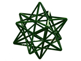 Wireframe Shape Stellated Dodecahedron 3D print model - obrazy, fototapety, plakaty