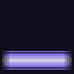Solid Dark Blue Background with Pixel Art Glowing Footer Bar - obrazy, fototapety, plakaty