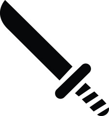 Swords in flat style and silhouettes isolated on white background. Icon set of ancient swords. Vector . Medieval swords