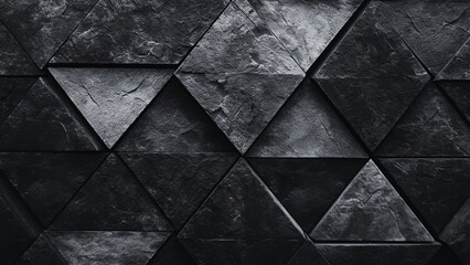 Black wall background with  stone texture, empty stone texture backdrop for presentation