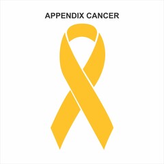Appendix Cancer Ribbon Illustration