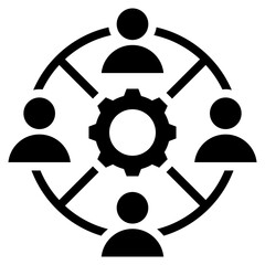 Cross Functional Glyph Icon