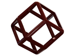 Wireframe Shape Rhombic Dodecahedron 3D print model