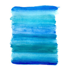 Blue hand painted watercolor stains