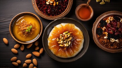 Arabic Cuisine: Middle Eastern desserts. Delicious collection of Ramadan traditional desserts....