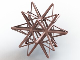 Wireframe Shape Great Stellated Dodecahedron 3D print model