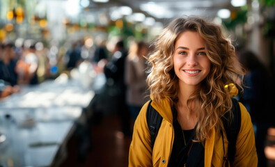Fototapeta premium Portrait of a beautiful young girl 