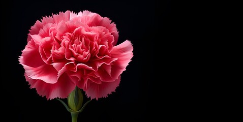 beautiful carnation flower macro blank space, ai generative