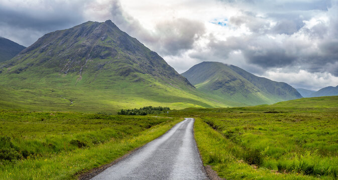 Stob Dearg from Glen Etive road, Scotland