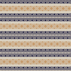 Neutral Colour Argyle Fair Isle Seamless Pattern Design