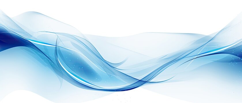 Abstract water waves illustration background design, wavy blue liquid curve © leftmade