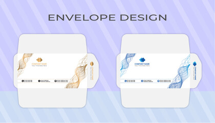 Vector modern creative personal and professional use and company envelope design template