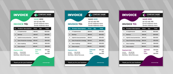 Business Invoice. money bills.price invoices, Business invoice form template, bill graphic, or payment receipt page vector, unique & minimal Invoice design 
