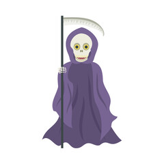 死神。フラットなベクターイラスト。
Grim Reaper. Flat designed vector illustration.